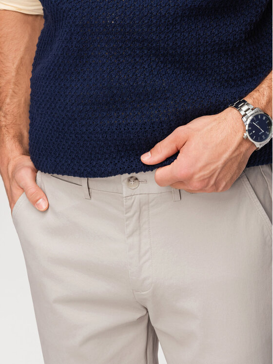 Ombre Ombre Chinosy OM-PACP-0293 Beżowy Chino Fit