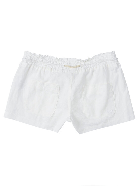 Roxy Roxy Bavlnené šortky Oceanside ARJNS03007 Biela Regular Fit
