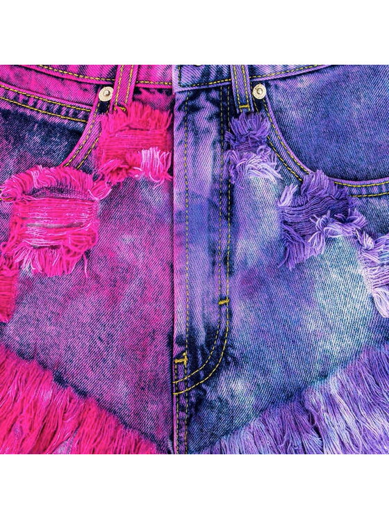 MissDenim MissDenim Szorty jeansowe High Waist Kolorowy Regular Fit