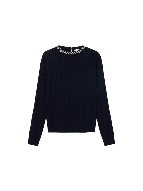Oltre Oltre Sweter M330J005070N034 Niebieski Regular Fit