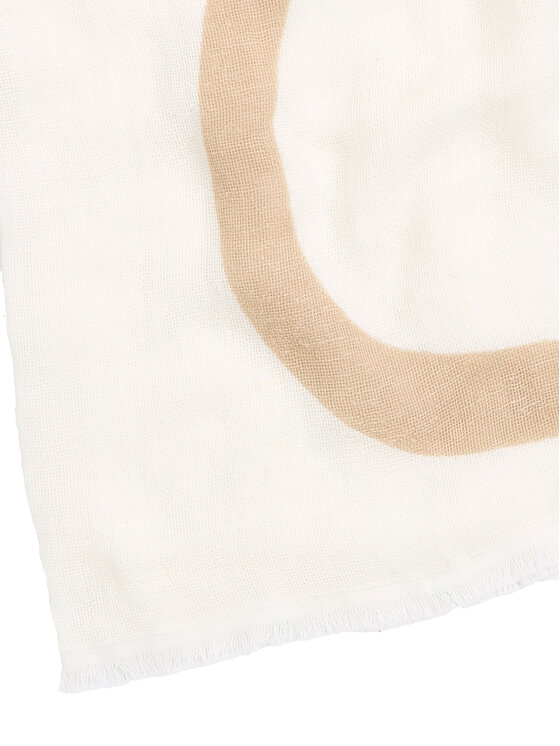 Calvin Klein Calvin Klein Schal Bold Logo Cotton Hemp Scarf K60K612975 Écru