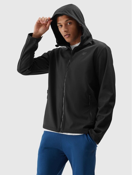 4F 4F Kurtka softshell 4FWSS24 TSOFM234 20S GŁĘBOKA CZERŃ XXL Czarny Regular Fit