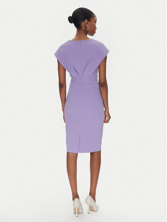 Rinascimento Rinascimento Sukienka koktajlowa CFC0122760003 Fioletowy Regular Fit