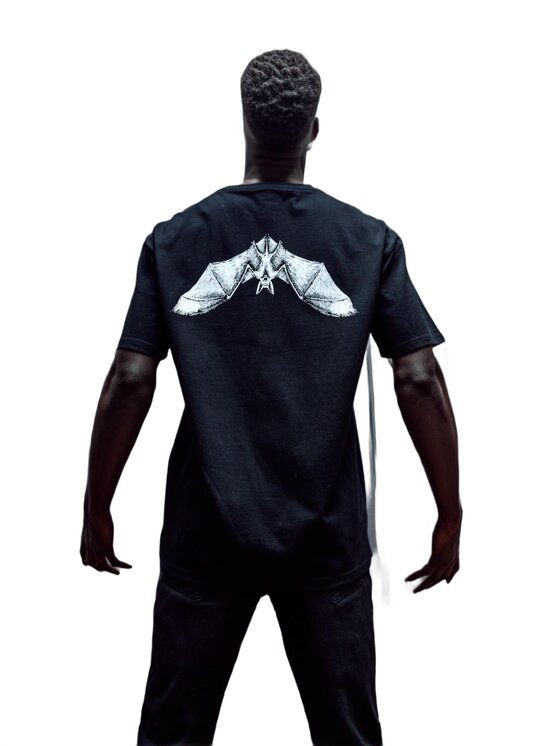 MyStars MyStars T-Shirt Koszulka Oversize Męska Czarna MyStars Bat L Czarny Oversize