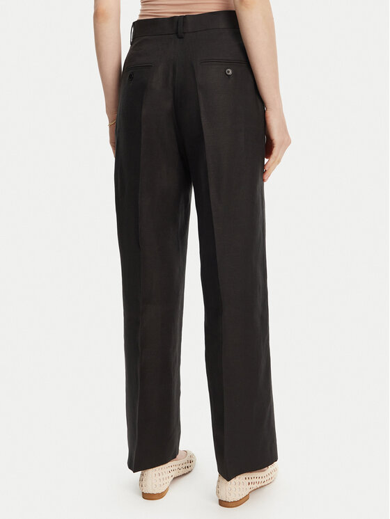 Weekend Max Mara Weekend Max Mara Kalhoty z materiálu Malizia 2515131052 Černá Regular Fit
