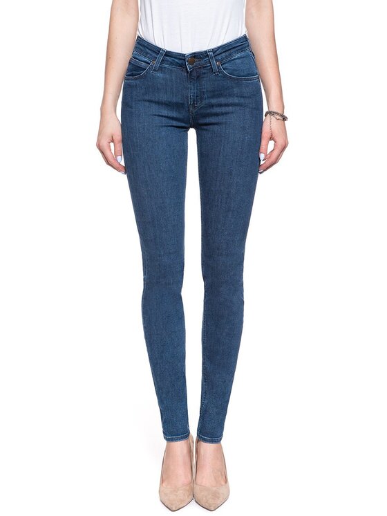 Lee Lee Jeansy L526MHGT Granatowy Skinny Fit
