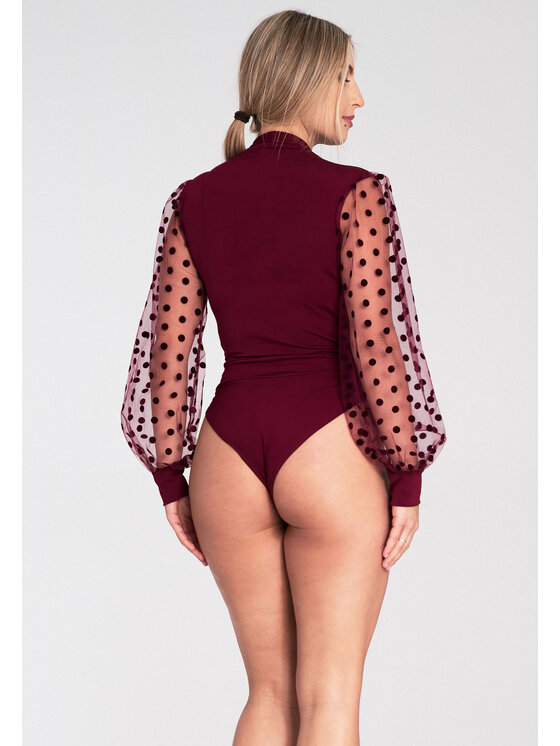 FIGL FIGL Body M1082 Bordowy Fitted Fit