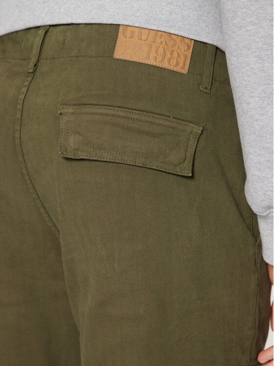 Guess Guess Pantaloni di tessuto M4BB39 WGC21 Verde Regular Fit