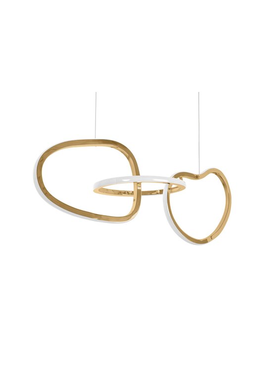 MIAhome MIAhome Lampa wisząca JAZZ 3 złota 80 cm Złoty