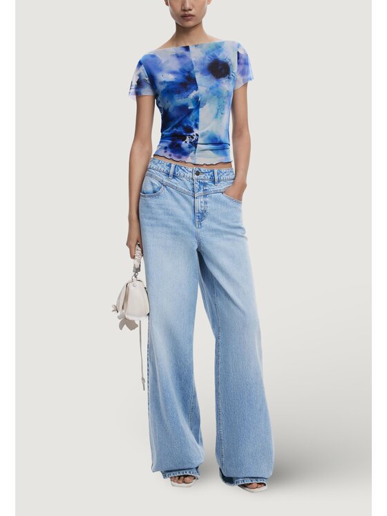 Desigual Desigual T-shirt REPRIS TS AURA Blu Casual Fit
