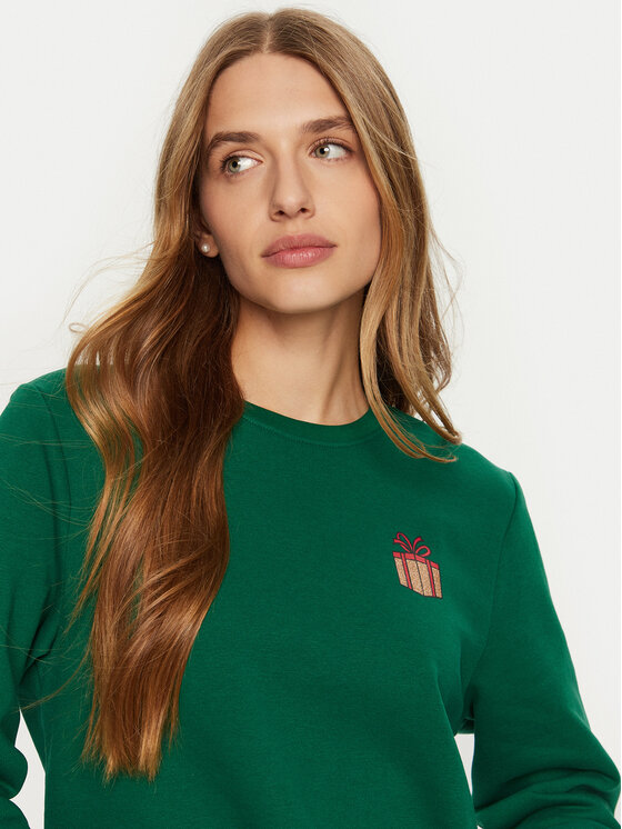 ONLY ONLY Felpa Yda Xmas 15270956 Verde Regular Fit