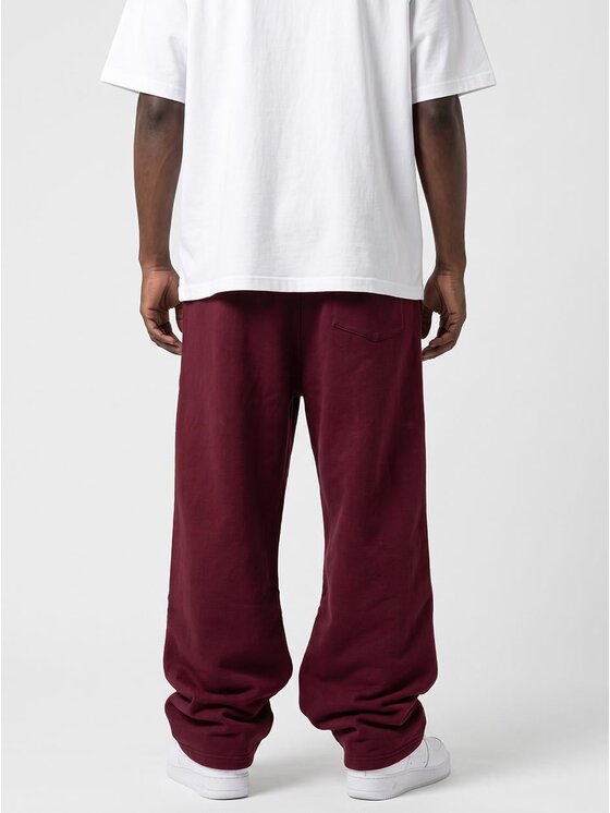 Jigga Wear Jigga Wear Spodnie dresowe Szerokie korona 131962 Bordowy Baggy Fit