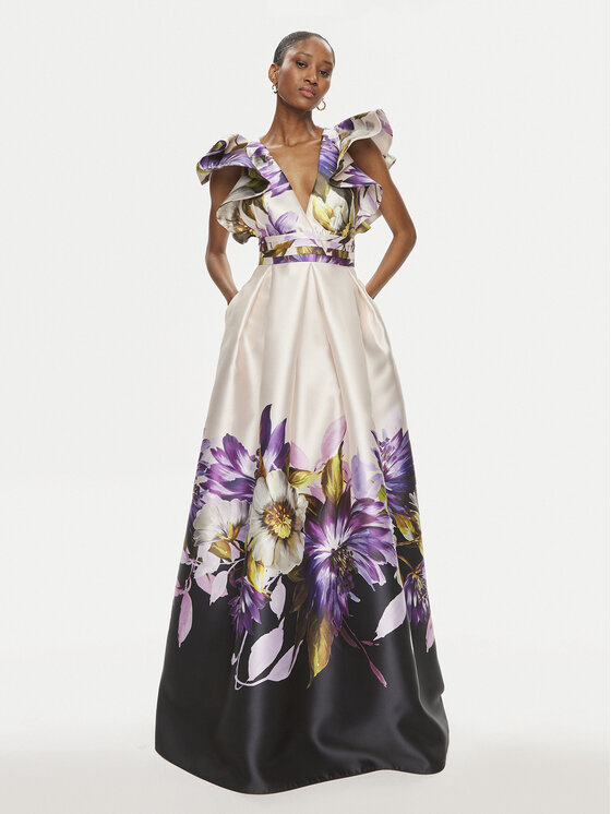 Babylon Babylon Abendkleid S00855 Beige Regular Fit