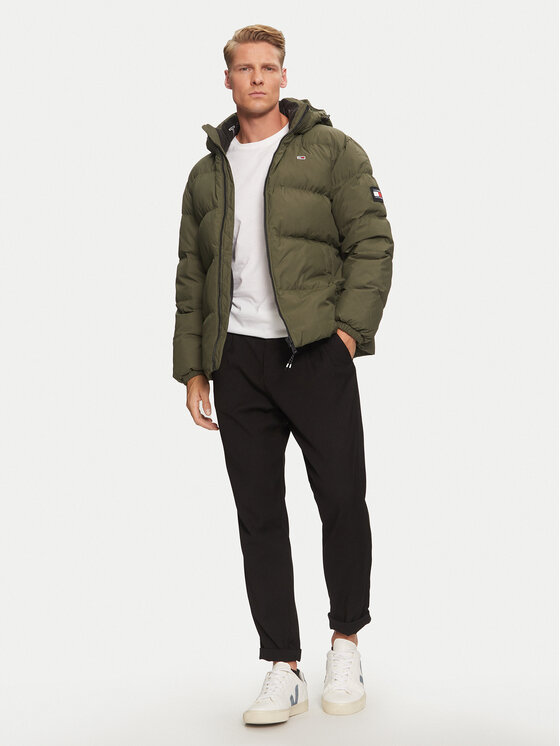 Tommy Jeans Tommy Jeans Μπουφάν πουπουλένιο Essential DM0DM19786 Πράσινο Regular Fit