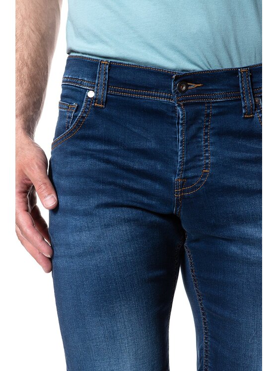 Mustang Mustang Szorty jeansowe CHICAGO SHORT Niebieski Slim Fit