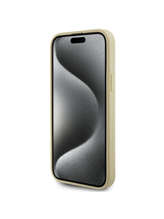 Guess Guess Etui na telefon iPhone 15 Plus Złoty
