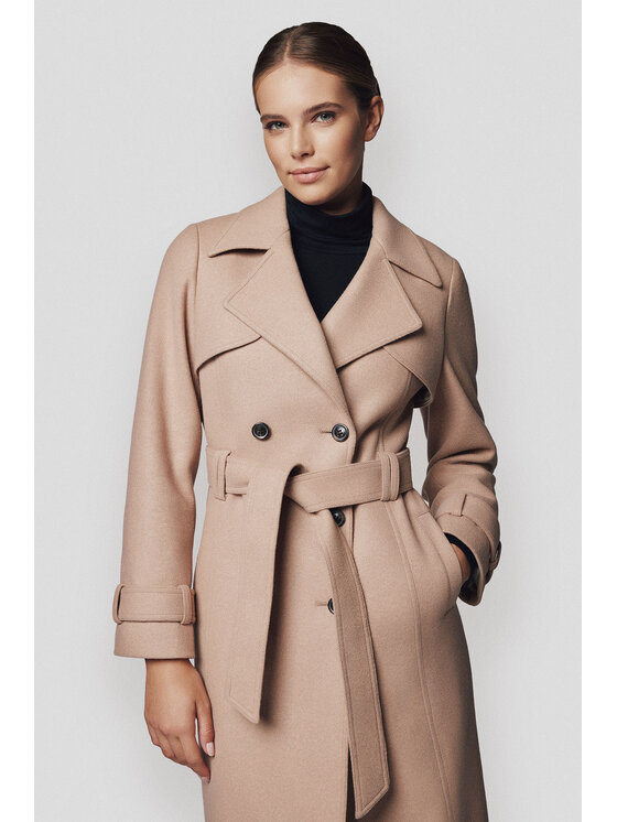 Lancerto Lancerto Płaszcz zimowy Loen PC073224000003 Beżowy Regular Fit