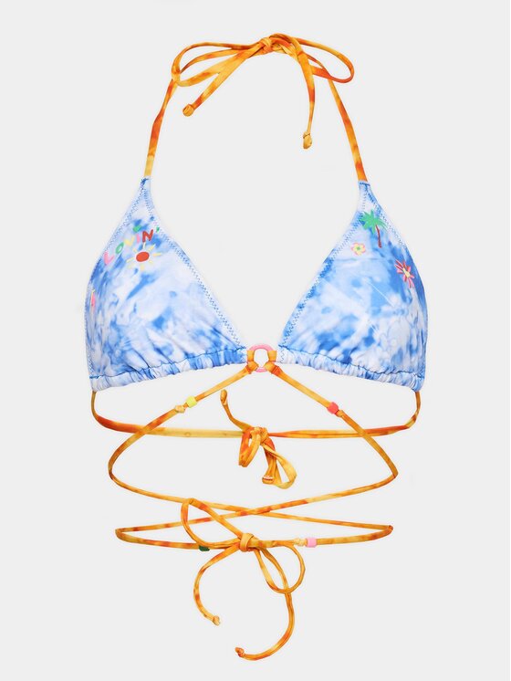 Banana Moon Banana Moon Bikini partea de sus Twisto Smiledye LJT56 Albastru