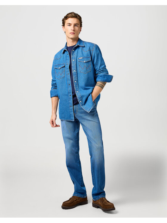 Wrangler Wrangler Koszula jeansowa 112362373 Niebieski Regular Fit