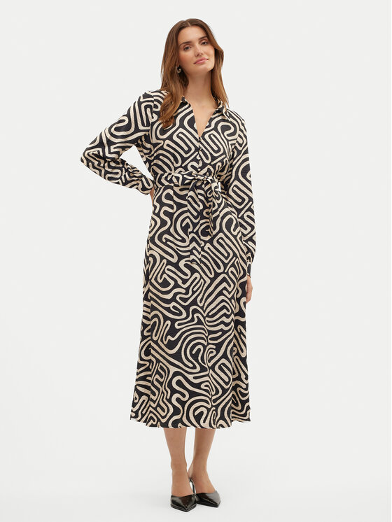 Vero Moda Vero Moda Rochie tip cămașă Vigdis 10323267 Negru Regular Fit