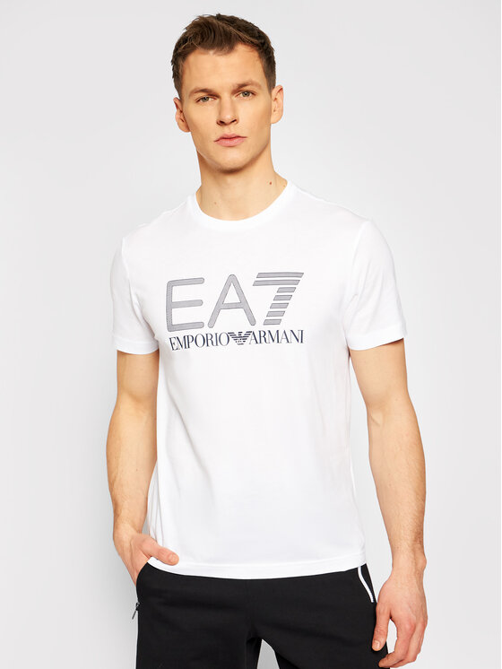 EA7 Emporio Armani T-Shirt 3KPT81 PJM9Z 1100 Biały Regular Fit
