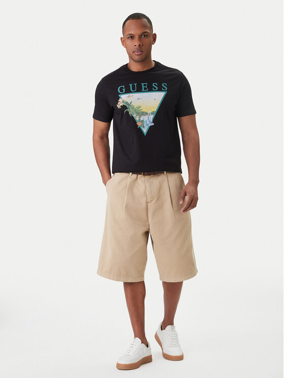 Guess Guess T-Shirt M6GI49 K3584 Czarny Reglan Fit
