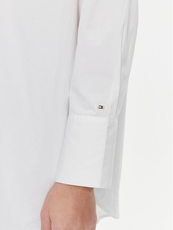 Tommy Hilfiger Tommy Hilfiger Риза Varsity WW0WW39682 Бял Oversize