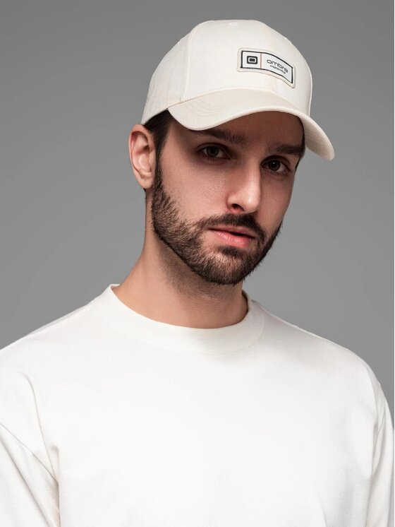 Ombre Ombre Czapka z daszkiem OM-ACCS-0103 Écru