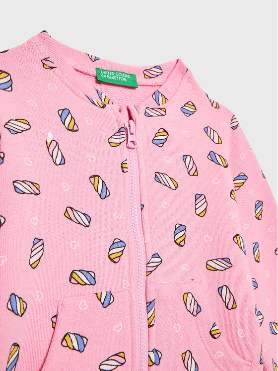 United Colors Of Benetton United Colors Of Benetton Світшот 3XLWG501S Рожевий Regular Fit