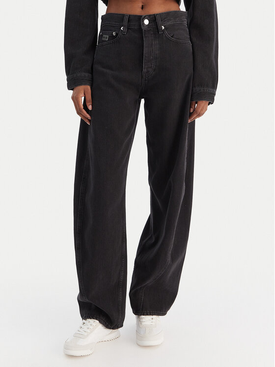 Tommy Jeans Blugi DW0DW22522 Negru Barrel Fit