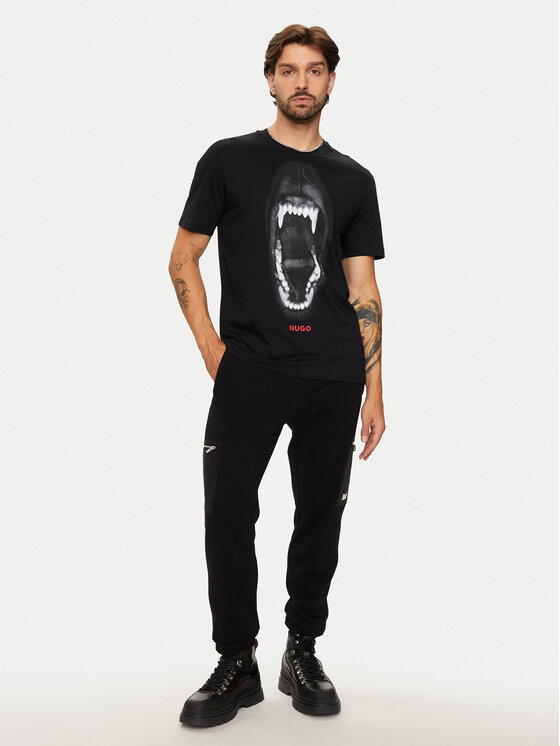 HUGO Hugo Футболка Dayaking 50523979 Чорний Regular Fit