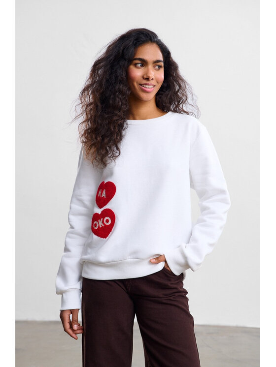 NAOKO NAOKO Bluza Fluffy Me Kremowy Reglan Fit