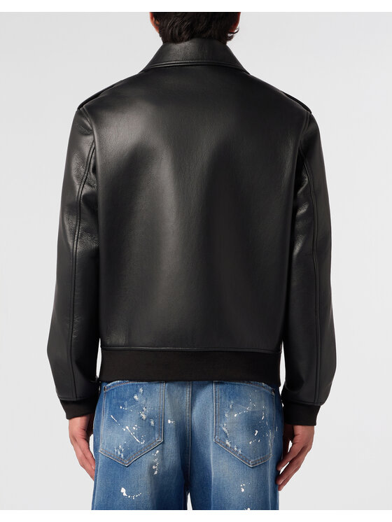 PHILIPP PLEIN PHILIPP PLEIN Vatovaná bunda 31477 Čierna Regular Fit