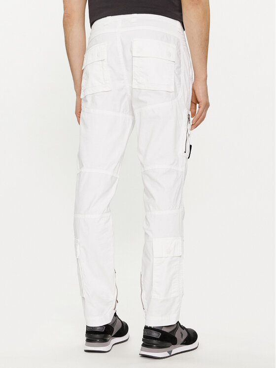 Aeronautica Militare Aeronautica Militare Pantaloni di tessuto 241PA1387CT1493 Bianco Regular Fit