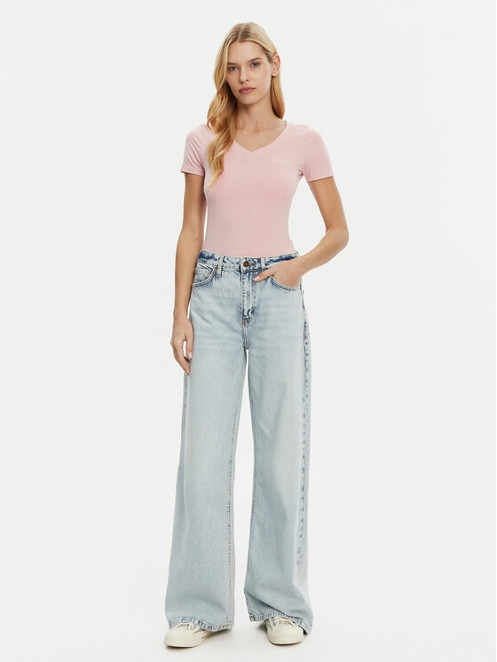 Guess Guess Тишърт O5RI02 KBBU1 Розов Regular Fit