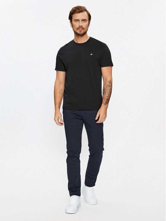 Gant Gant Tricou Shield 2003184 Negru Regular Fit