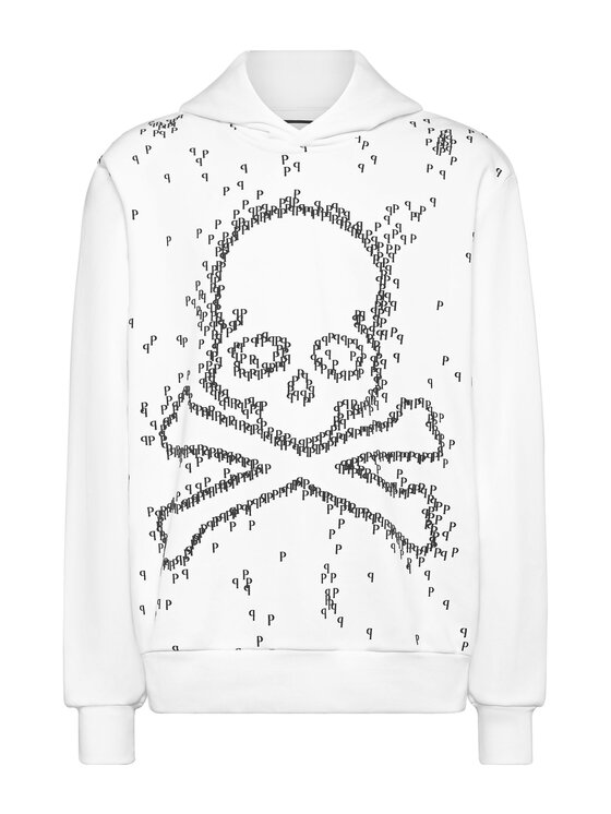 PHILIPP PLEIN PHILIPP PLEIN Bluza 20431 Biały Regular Fit