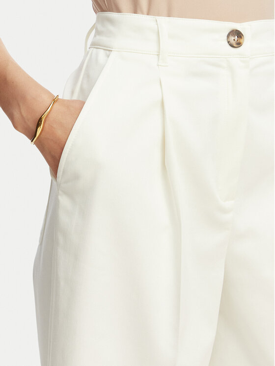 Marella Marella Palazzo hlače Aceri 2615131071 Écru Wide Leg