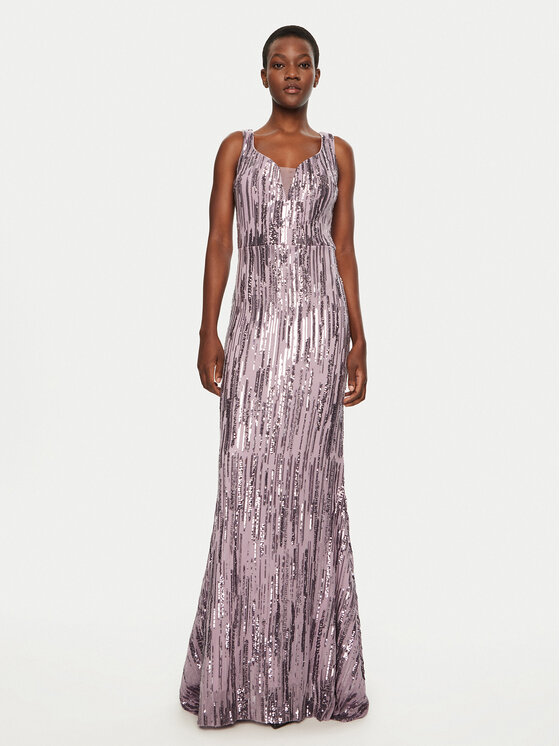 Fracomina Fracomina Abendkleid FQ24WD3014W53601 Violett Slim Fit