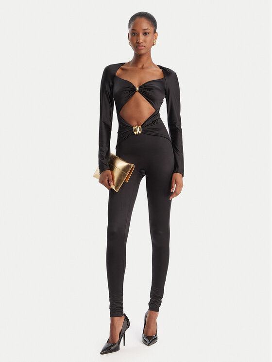 Elisabetta Franchi Salopetă TU-043-51E2-V500 Negru Slim Fit