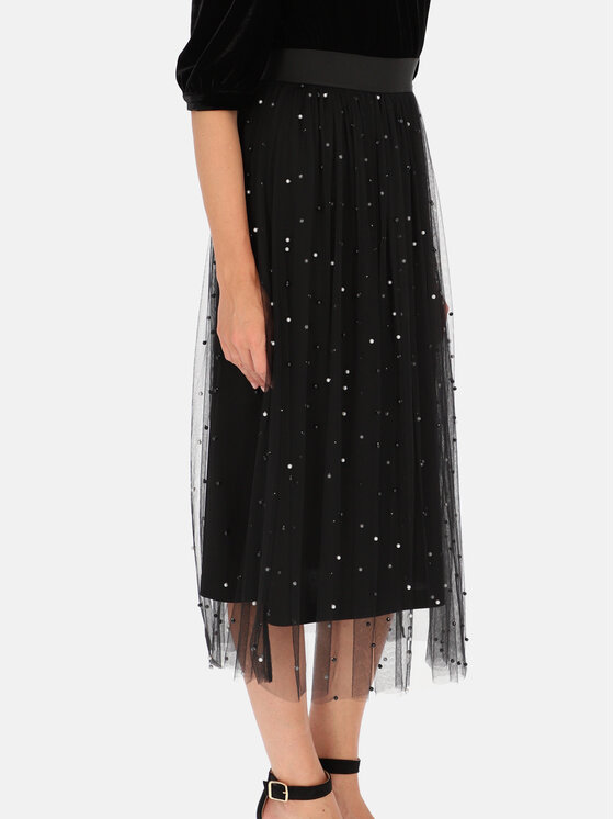 Spódnica maxi L’AF, Rozmiar 36, Czarny, Perla