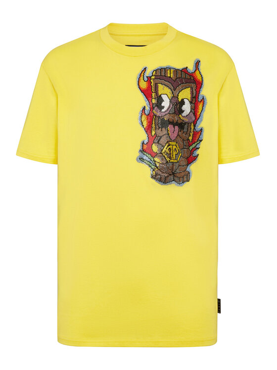 PHILIPP PLEIN PHILIPP PLEIN Tričko 1143 Žltá Regular Fit