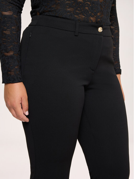Fiorella Rubino Fiorella Rubino Spodnie materiałowe P053L002439N033 Czarny Flare Fit