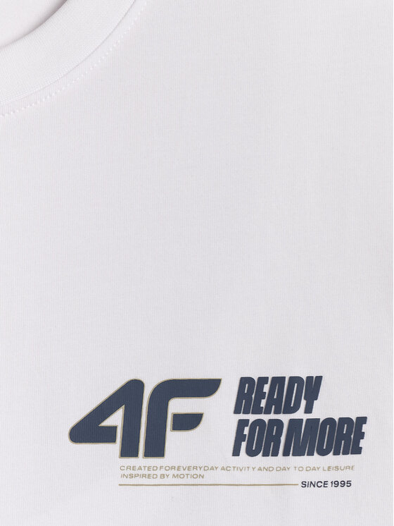 4F 4F T-Shirt COMMERCIAL 12 Biały Regular Fit