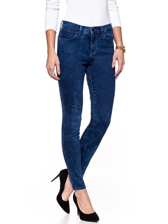 Wrangler Wrangler Jeansy HIGH RISE SKINNY Niebieski Skinny Fit
