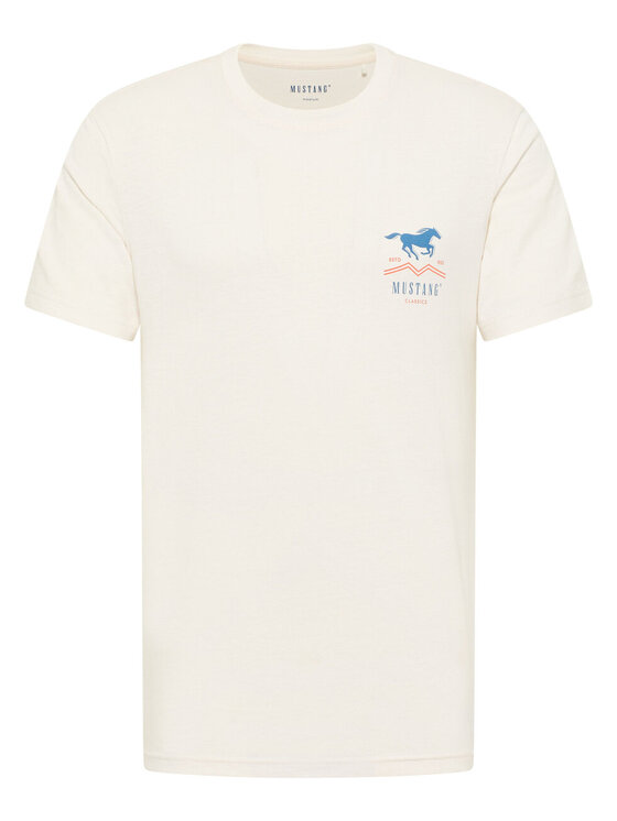 Mustang Mustang T-shirt AUSTIN Bianco Regular Fit
