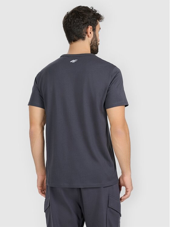 4F 4F T-Shirt 4FRAW25TTSHM3845-22S Czarny Regular Fit