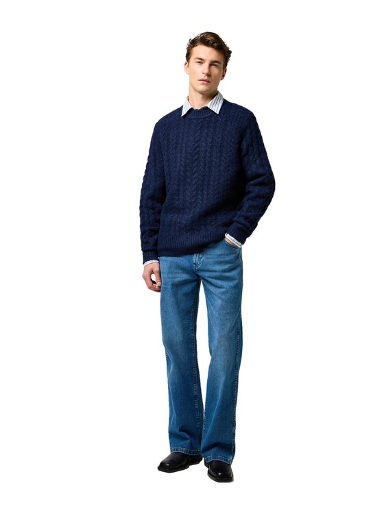 Wrangler Wrangler Sweter 112371654 Granatowy Regular Fit