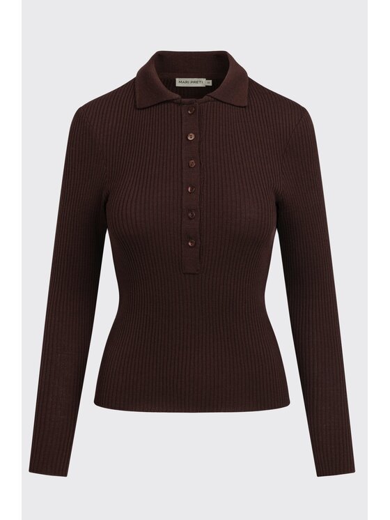 MARI PRETI MARI PRETI Maglione Grace Marrone Regular Fit
