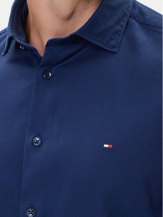 Tommy Hilfiger Tommy Hilfiger Koszula MW0MW39573 Granatowy Slim Fit
